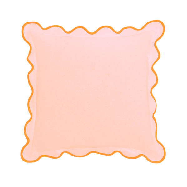 Laura Park Charlotte Scalloped Linen Pillow