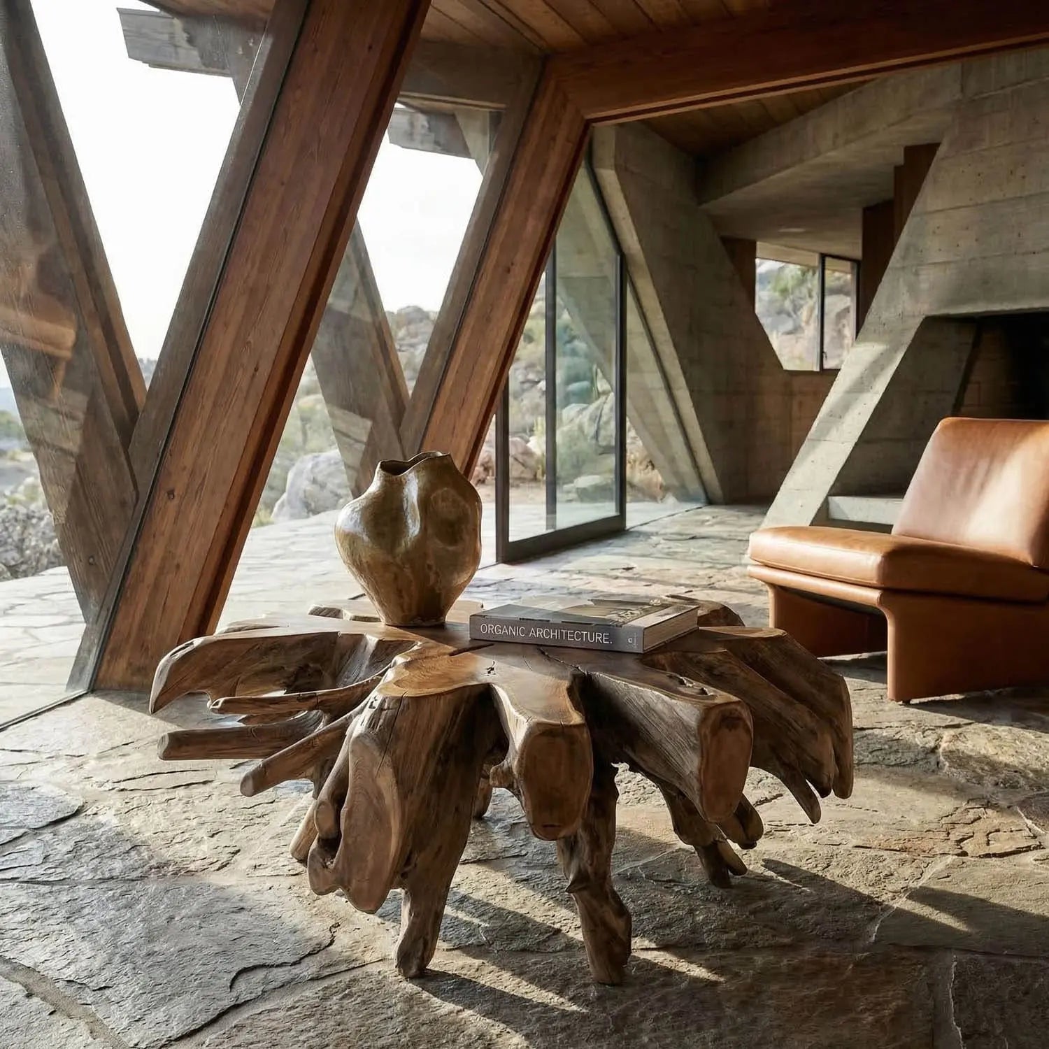 Noir Teak Root Coffee Table
