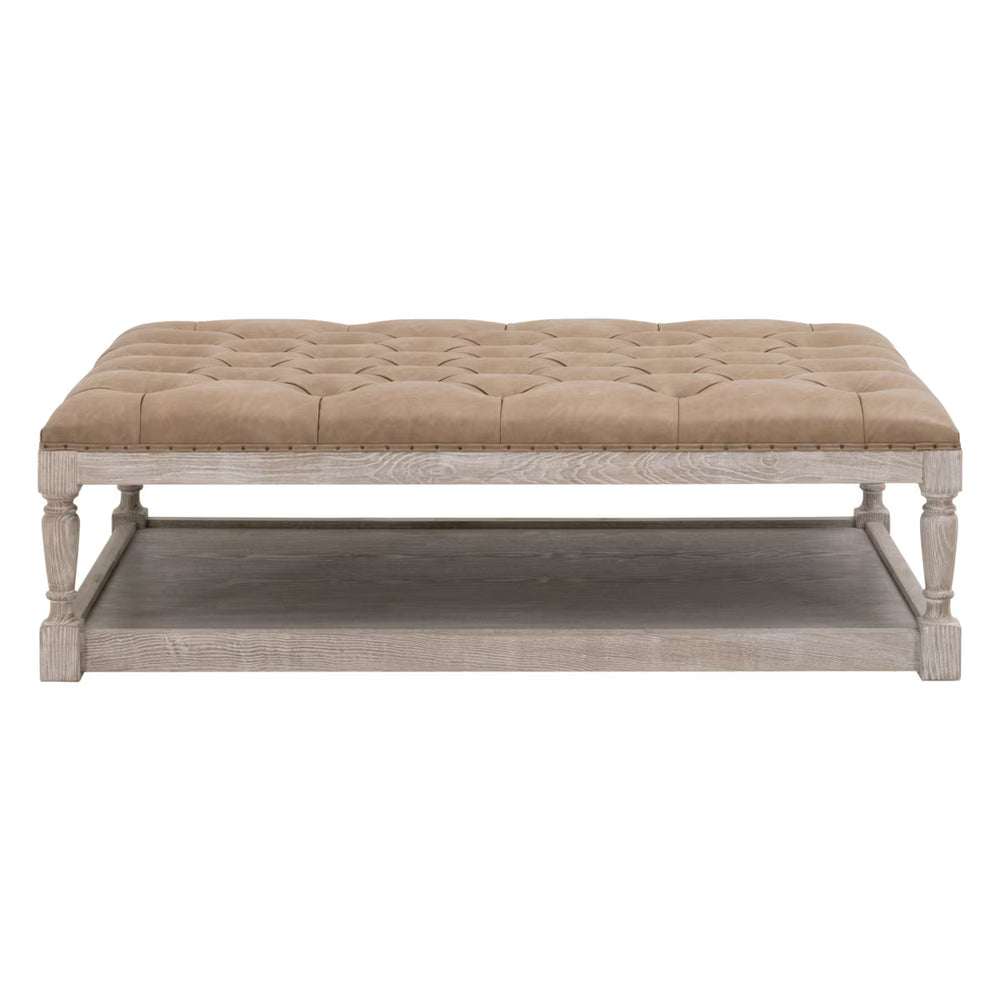 Essentials For Living Townsend Tufted Upholstered Rectangle Coffee Table