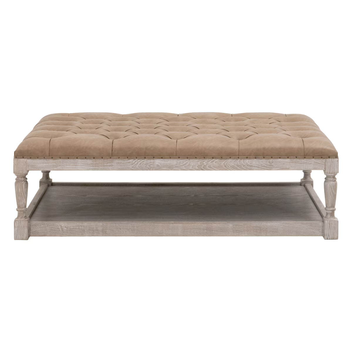 Essentials For Living Townsend Tufted Upholstered Rectangle Coffee Table