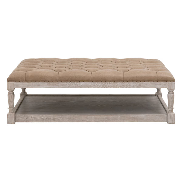 Essentials For Living Townsend Tufted Upholstered Rectangle Coffee Table