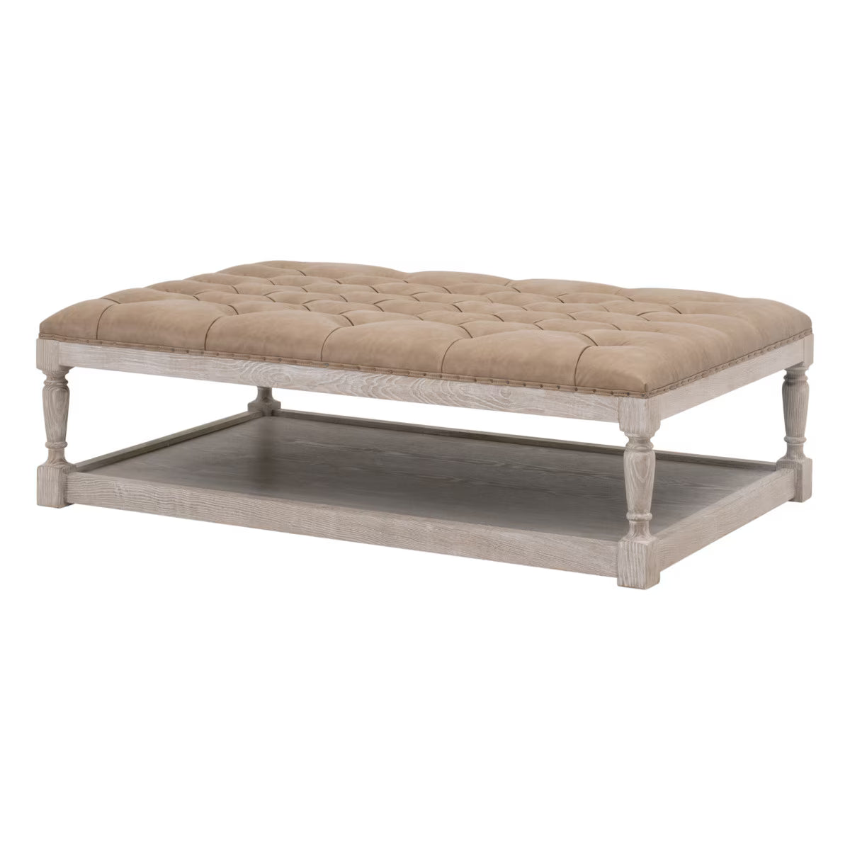 Essentials For Living Townsend Tufted Upholstered Rectangle Coffee Table