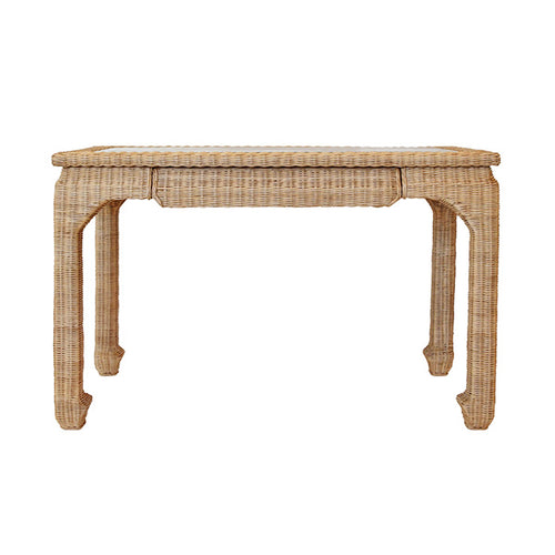 Worlds Away Verra Rattan Desk