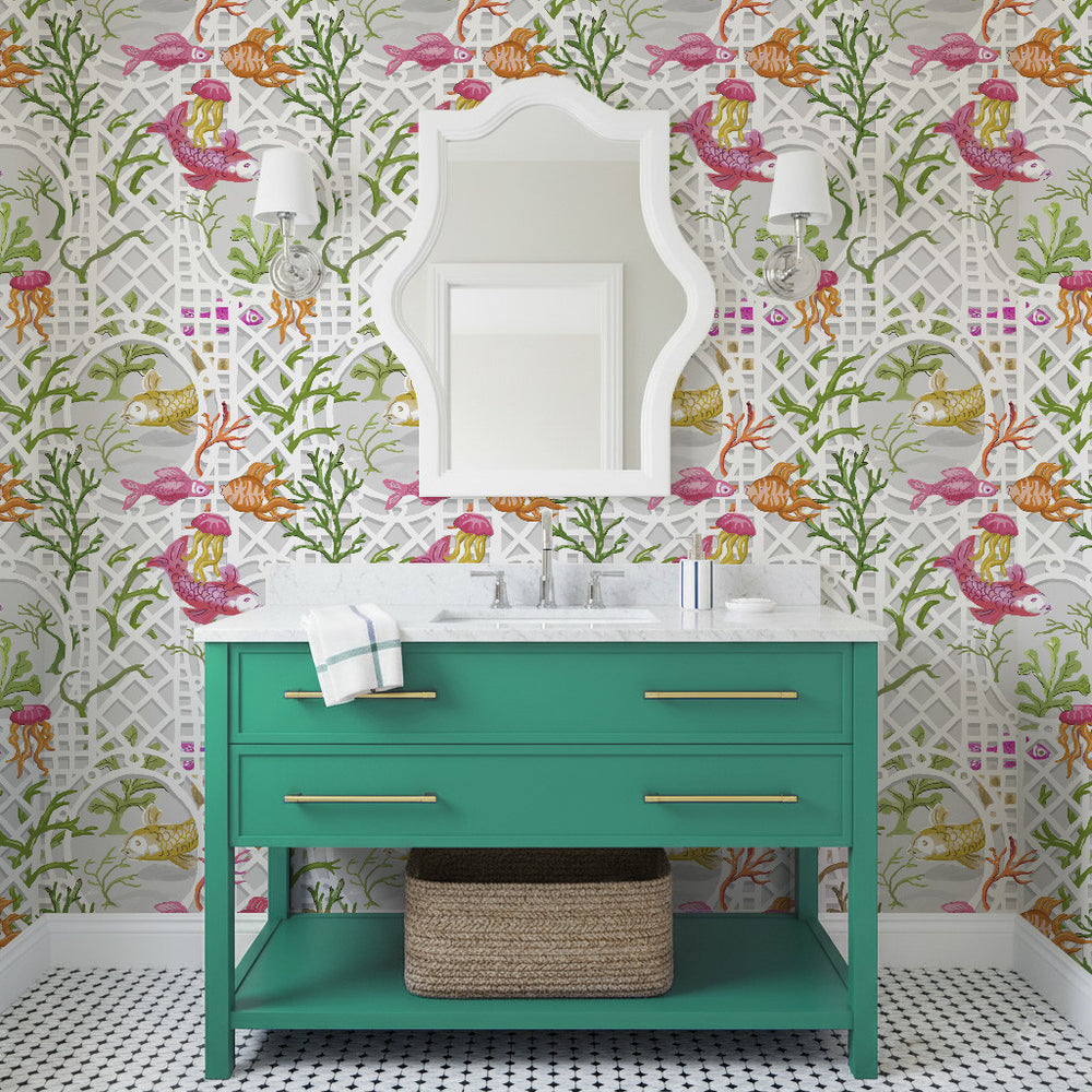 Dana Gibson Fish Bowl Wallpaper