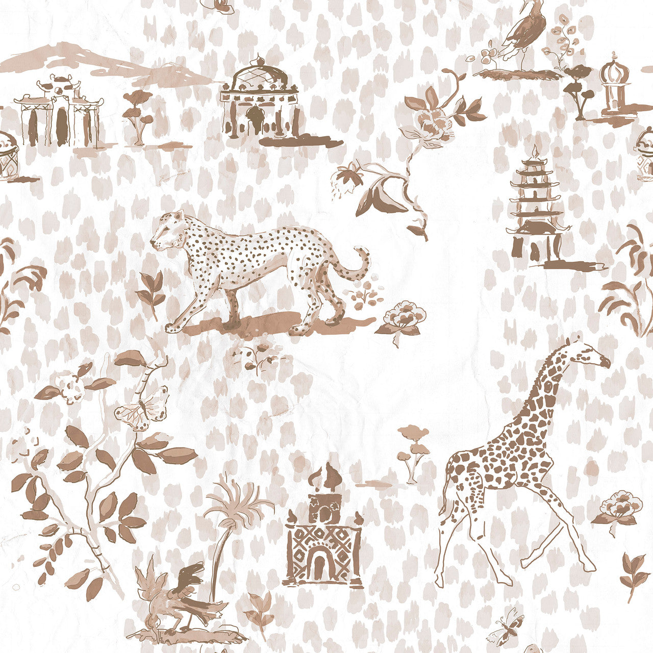 Dana Gibson Safari Toile Wallpaper