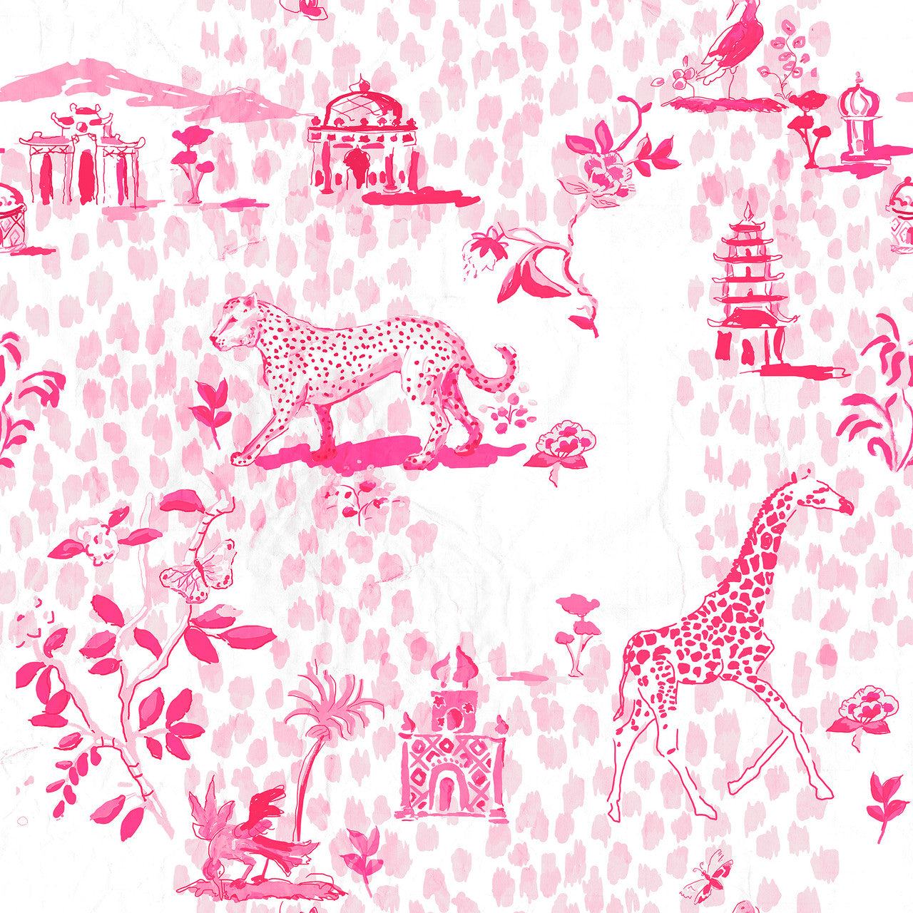 Dana Gibson Safari Toile Wallpaper