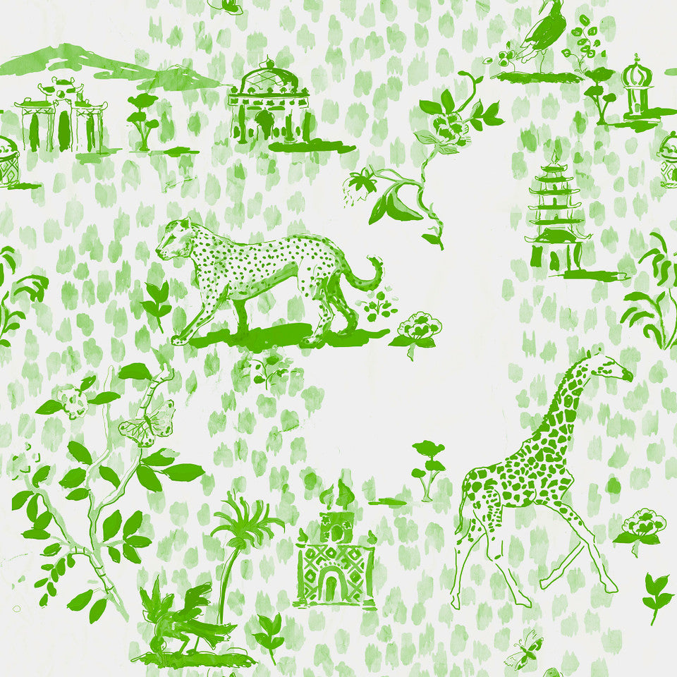 Dana Gibson Safari Toile Wallpaper
