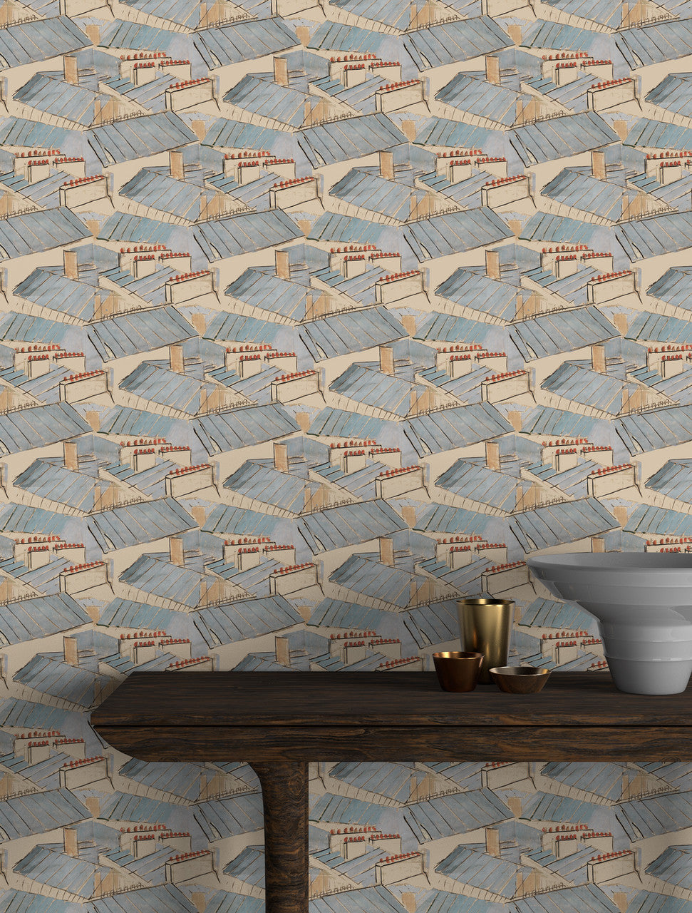 Paule Marrot Rooftops Wallpaper