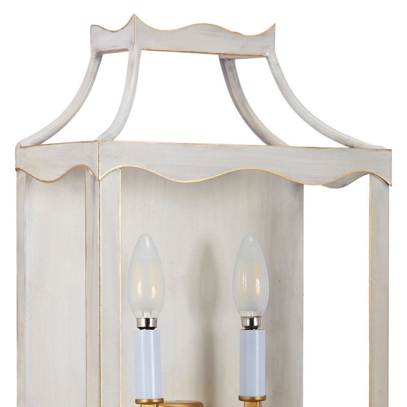 Miriam Cream and Gold Wall Sconce by Old World Design
