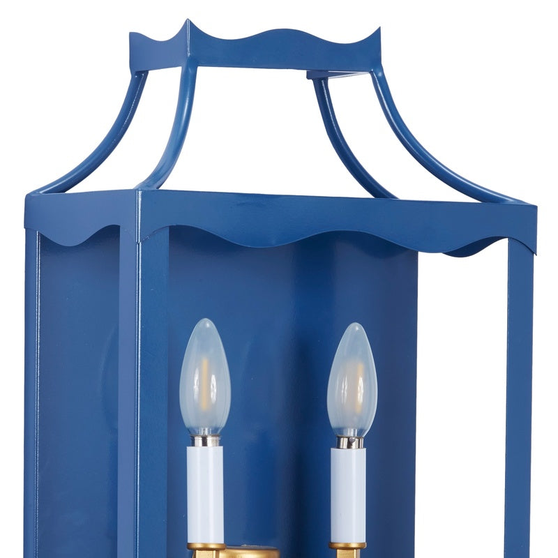 Marin Navy Blue Wall Sconce by Old World Design