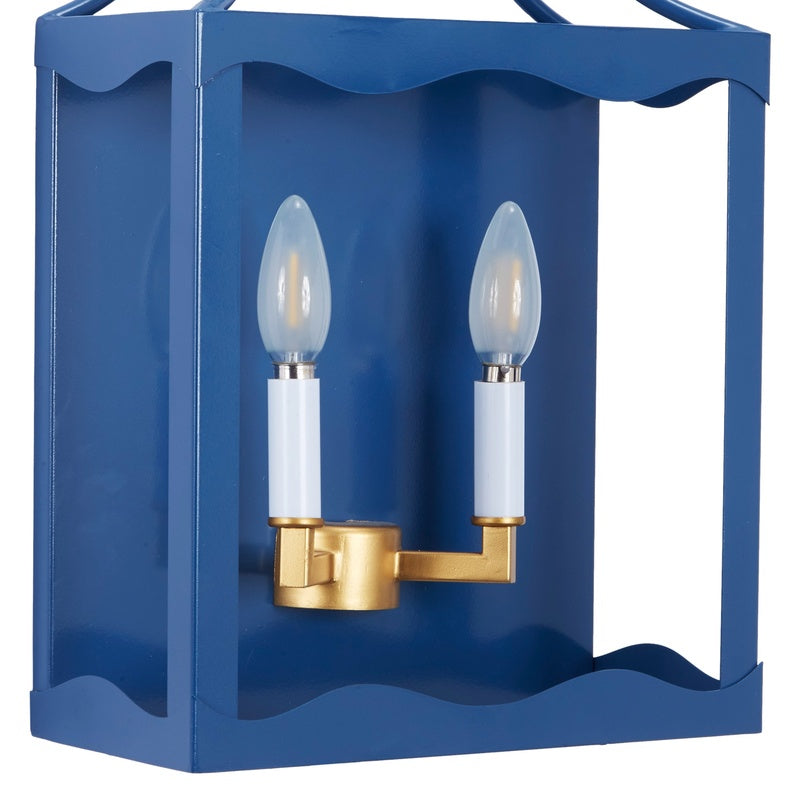 Marin Navy Blue Wall Sconce by Old World Design
