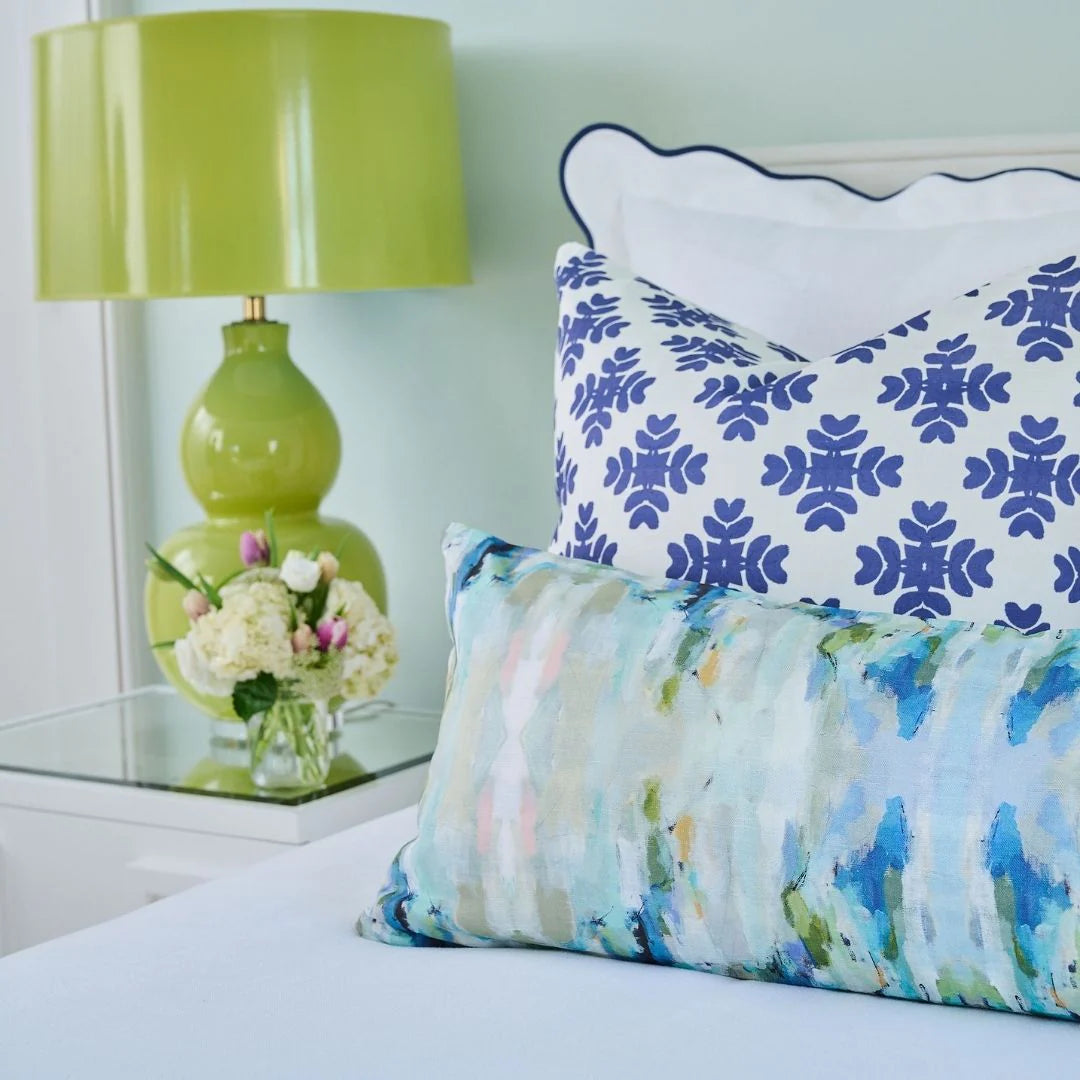 Wintergreen Cotton Linen Pillow by Laura Park