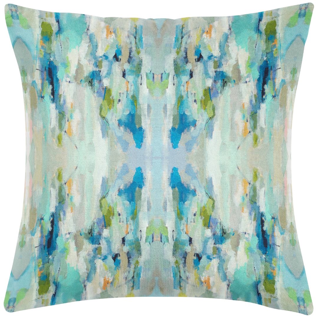 Wintergreen Cotton Linen Pillow by Laura Park