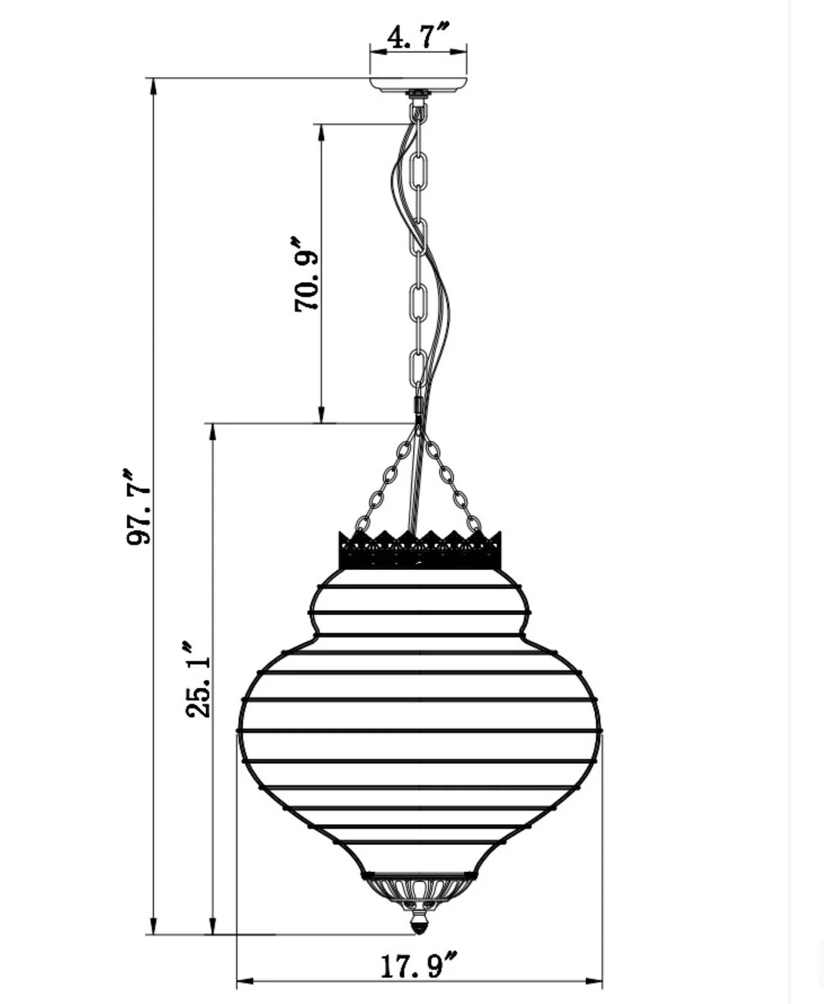Zentique Crown Pendant Chandelier