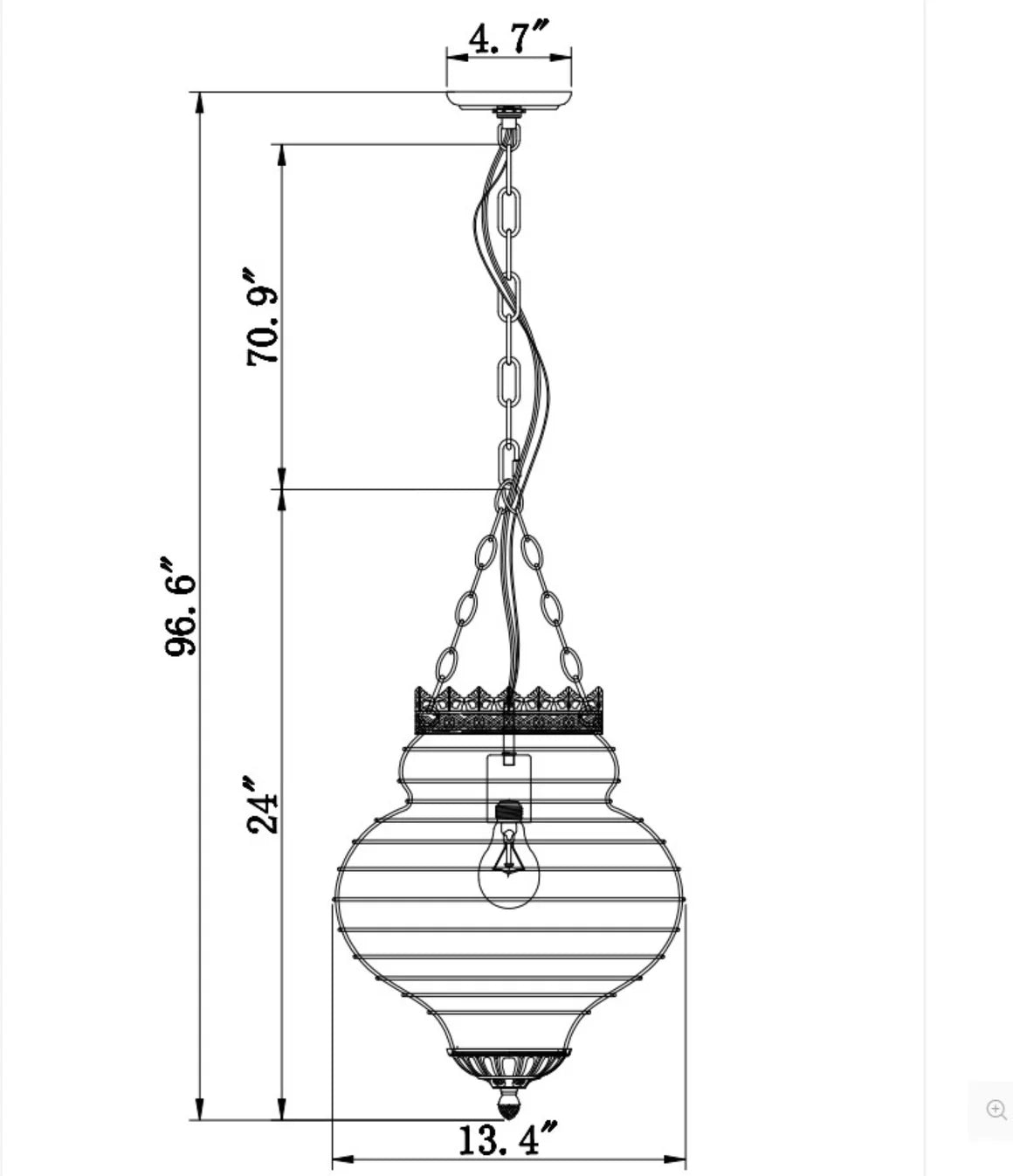 Zentique Crown Pendant Chandelier