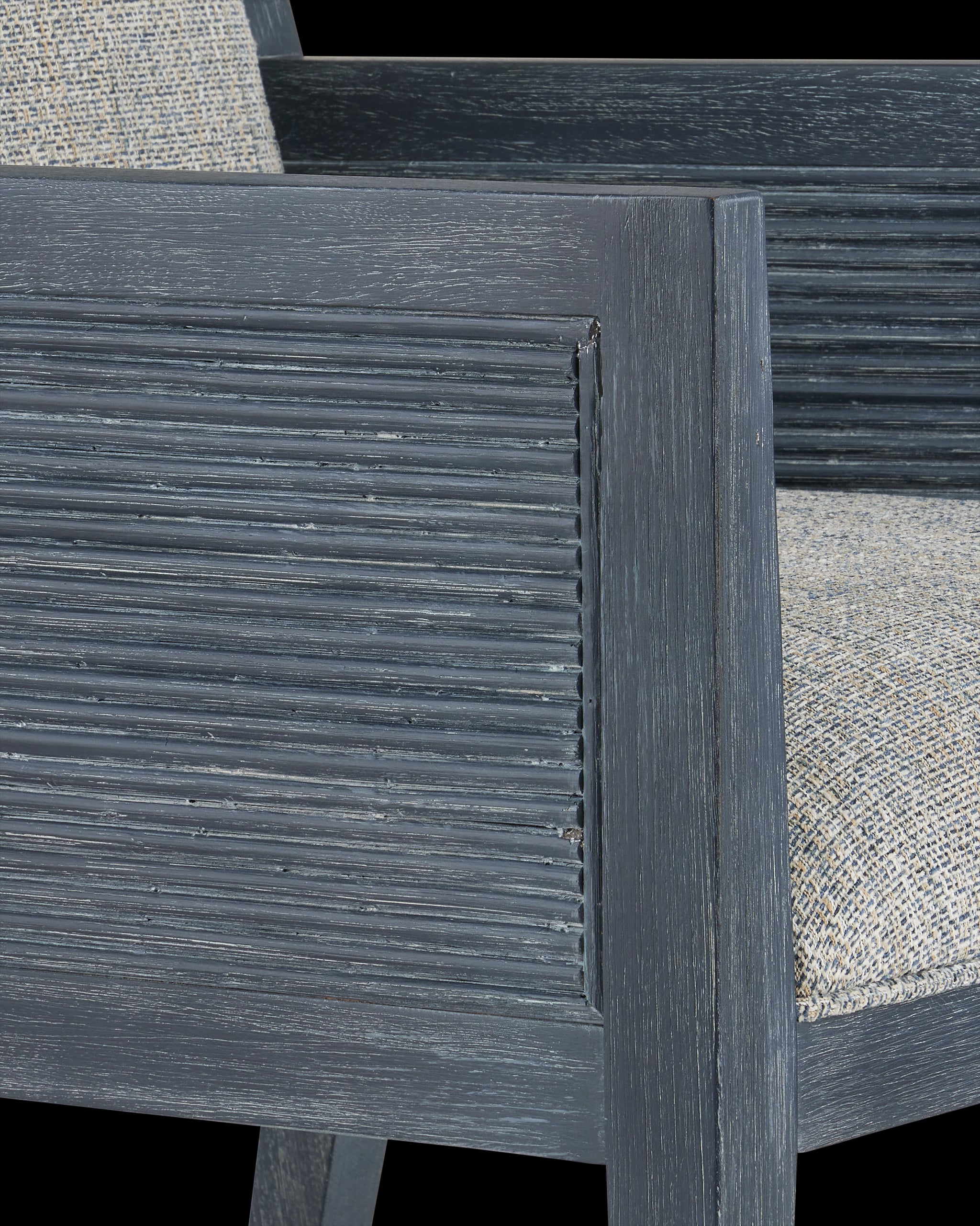 Currey & Company Santos Vintage Navy Armchair, Barrett Dusk