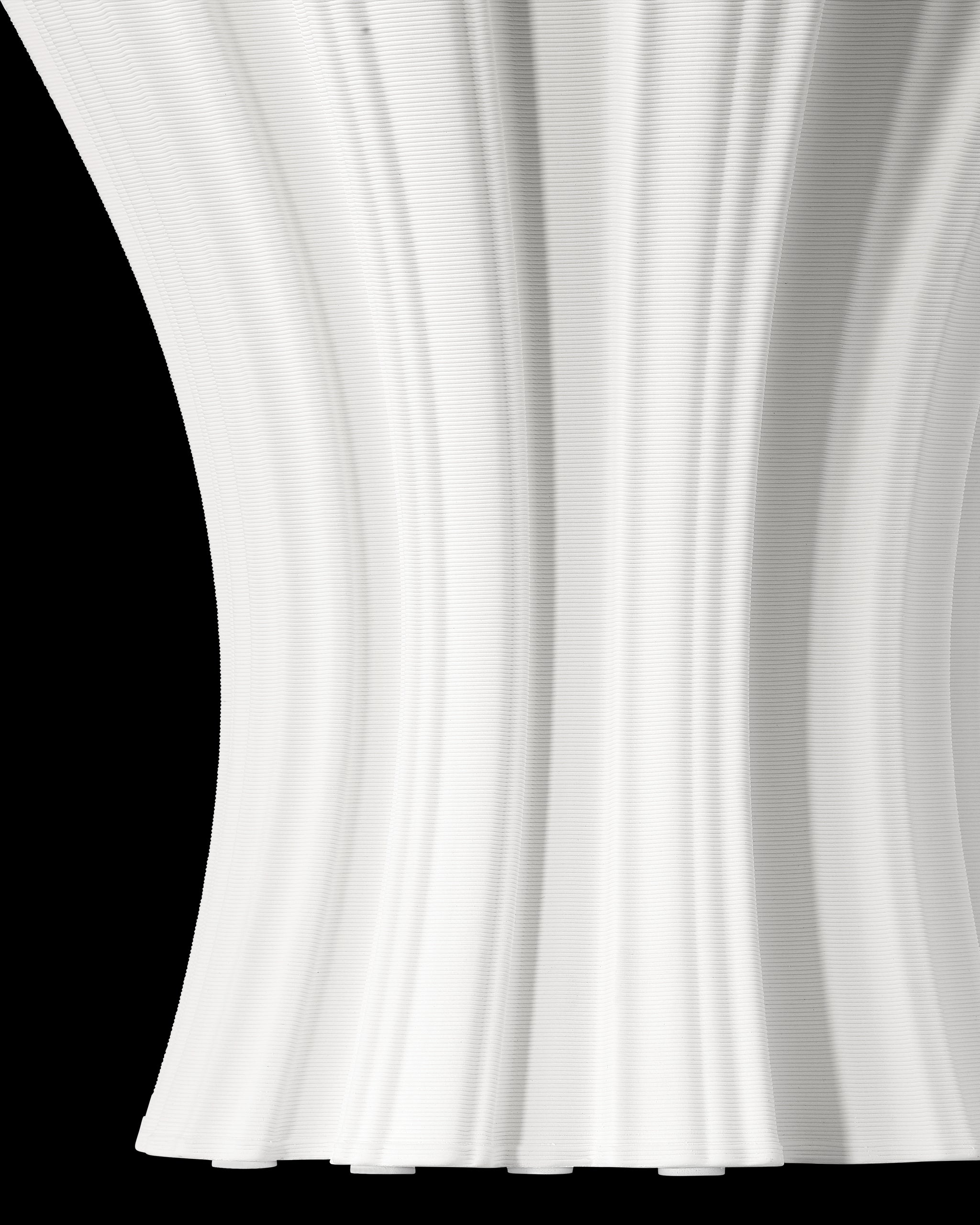 Currey & Company Godet White Vase