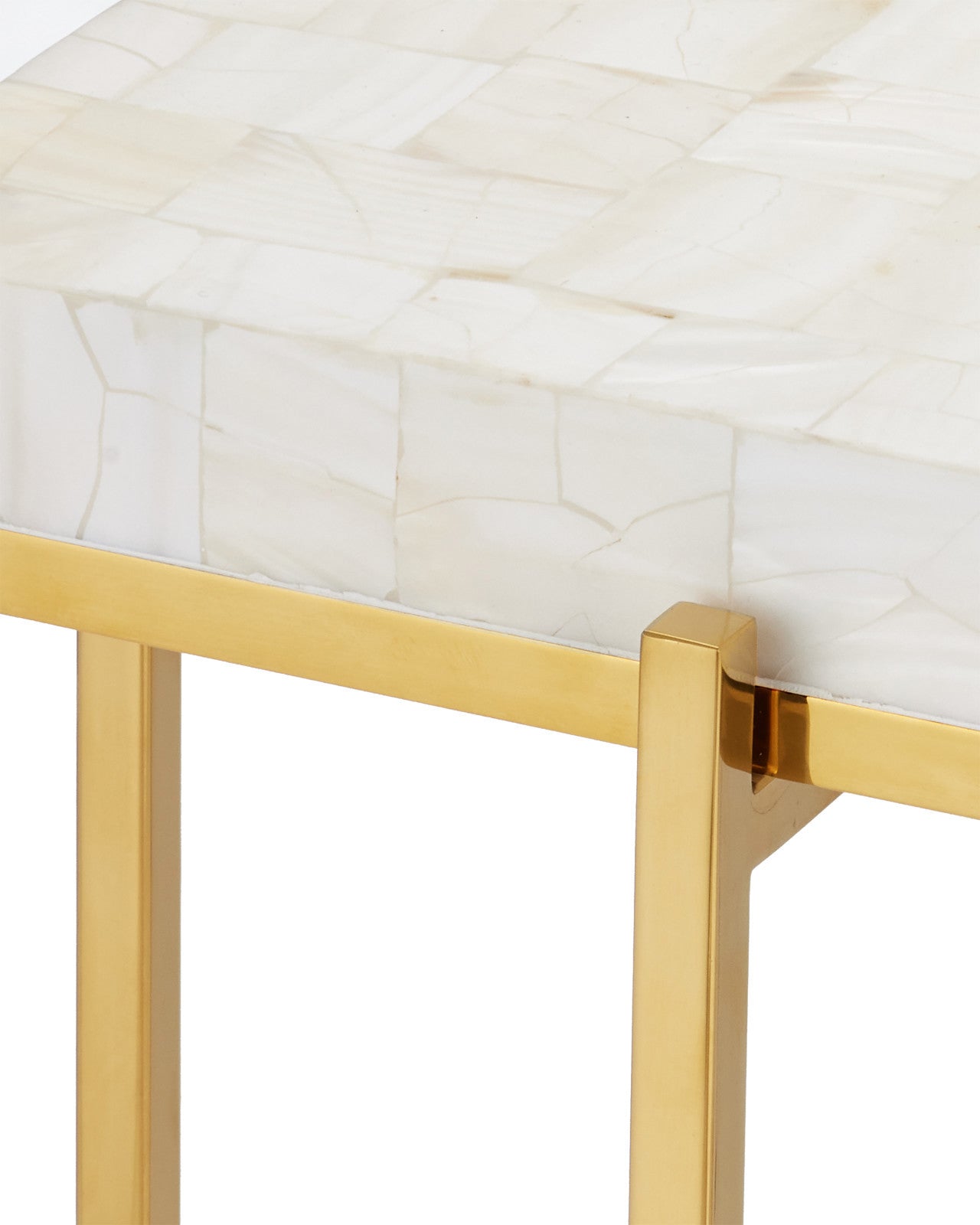 Currey & Company 23.25" Casey Mother Of Pearl Accent Table