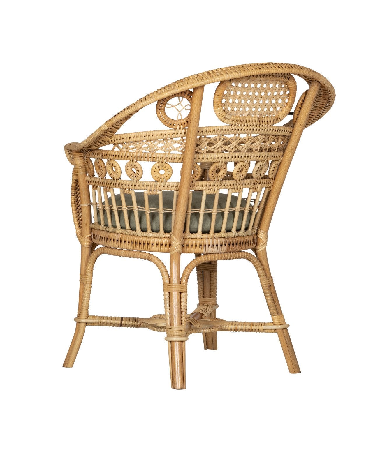Currey And Company Eugenie 30 1/4" Wide Natural Rattan Armchair