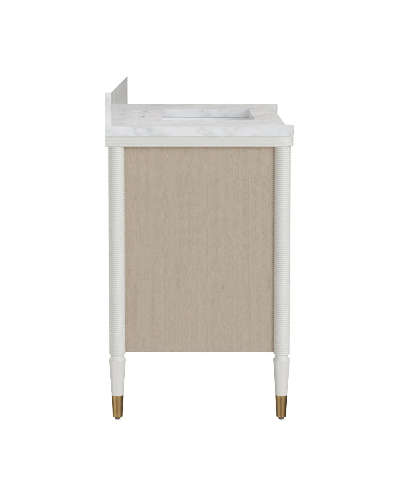 Currey & Company Aster 36" Off White Vanity With Rectangular Undermount Sink