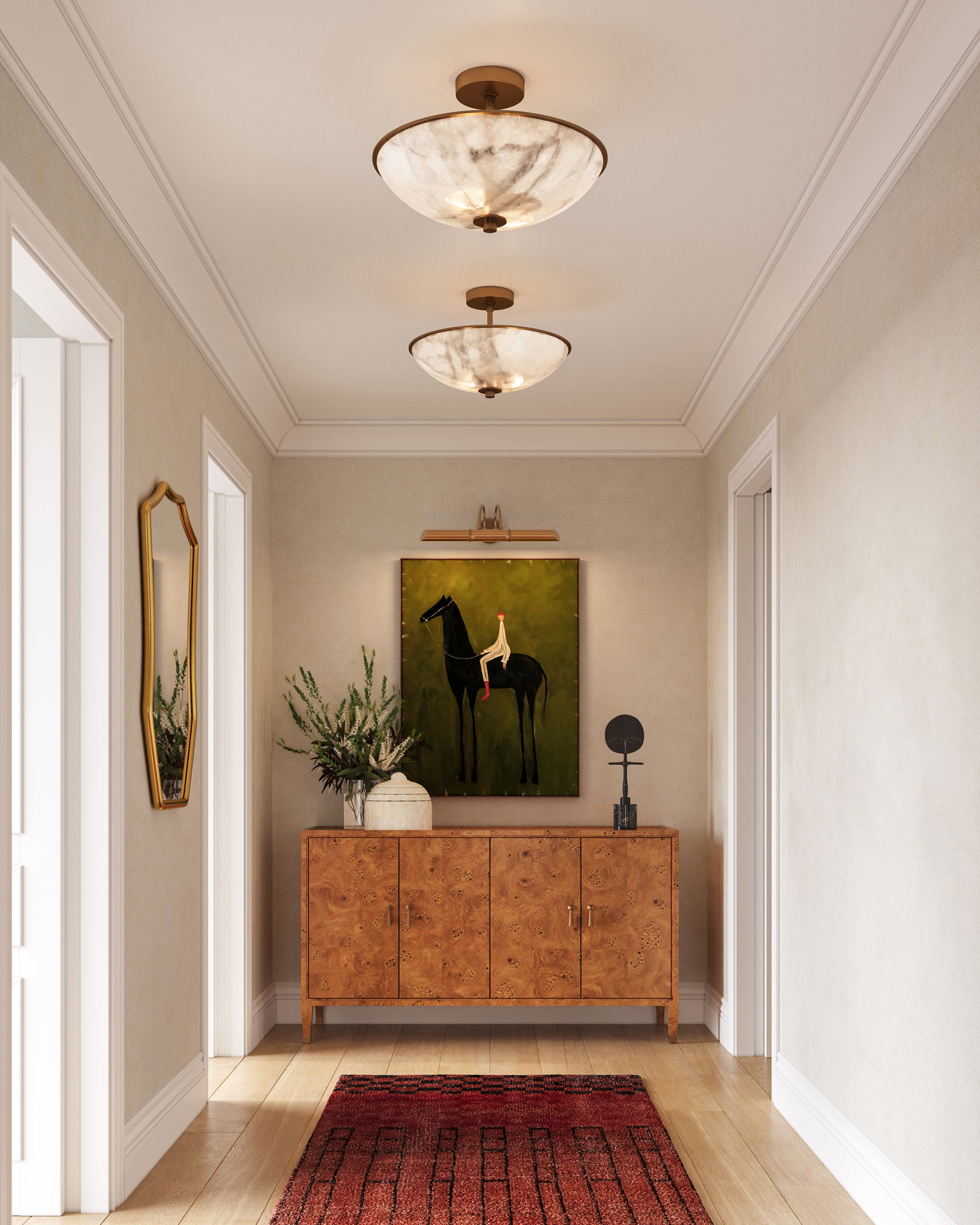 Currey & Company Volterra Small Semi Flush Mount