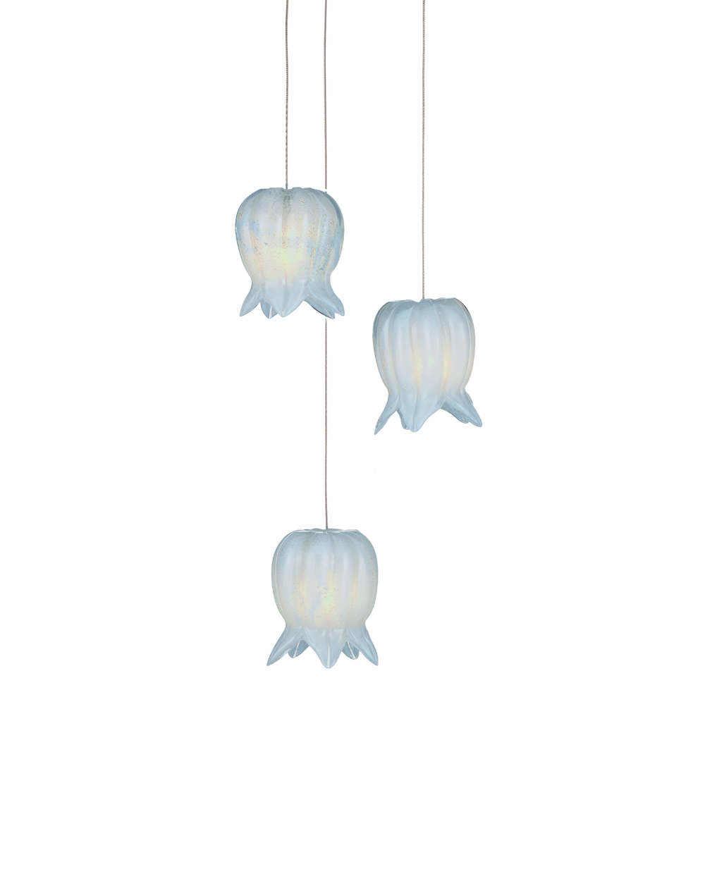 Currey And Company Polpo 3 Light Round Multi Drop Pendant