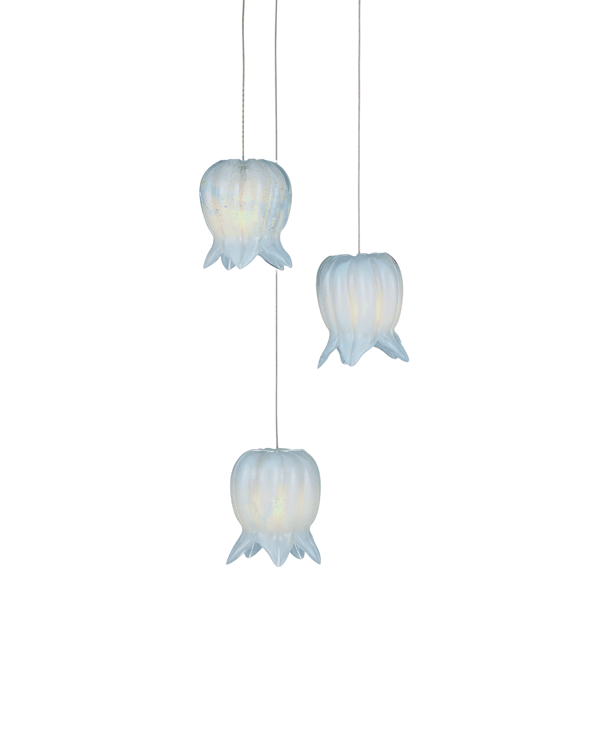 Currey And Company Polpo 3 Light Round Multi Drop Pendant