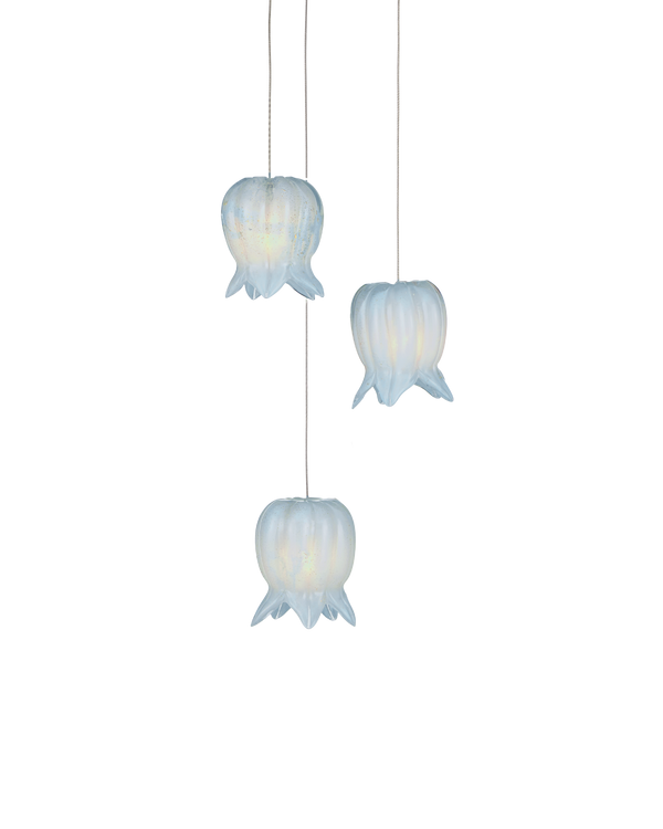 Currey And Company Polpo 3 Light Round Multi Drop Pendant