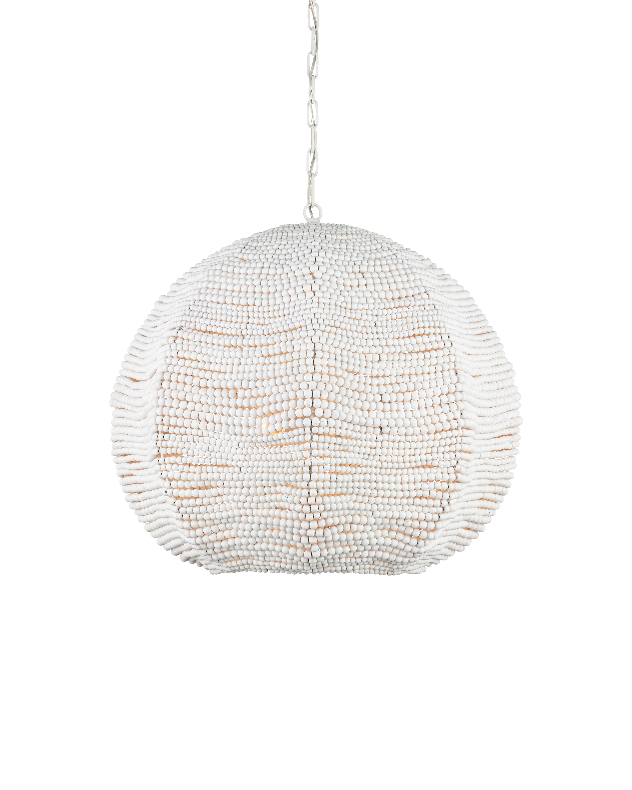 Currey & Company Octavia Large White Pendant