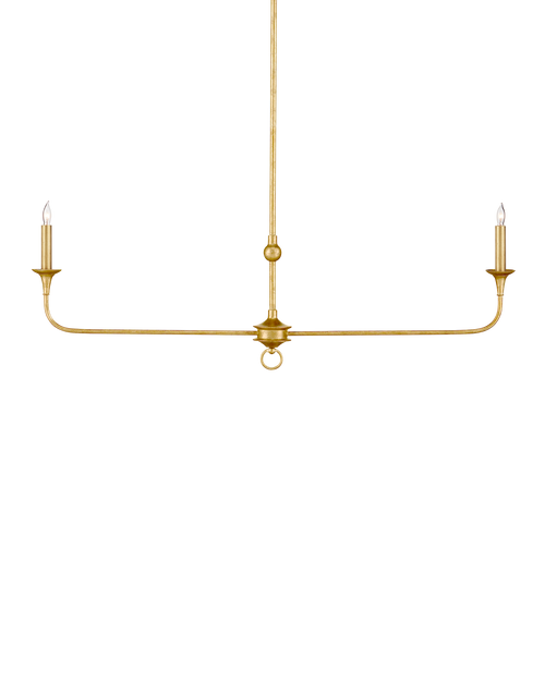 Currey & Company Nottaway Linear Gold Chandelier