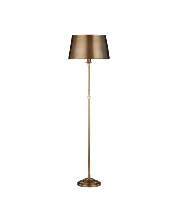 Currey & Company Callum Brass Floor Lamp