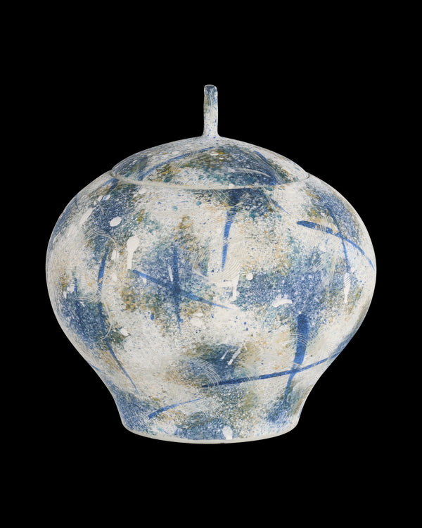 Currey & Company Jackson Blue & White Vase