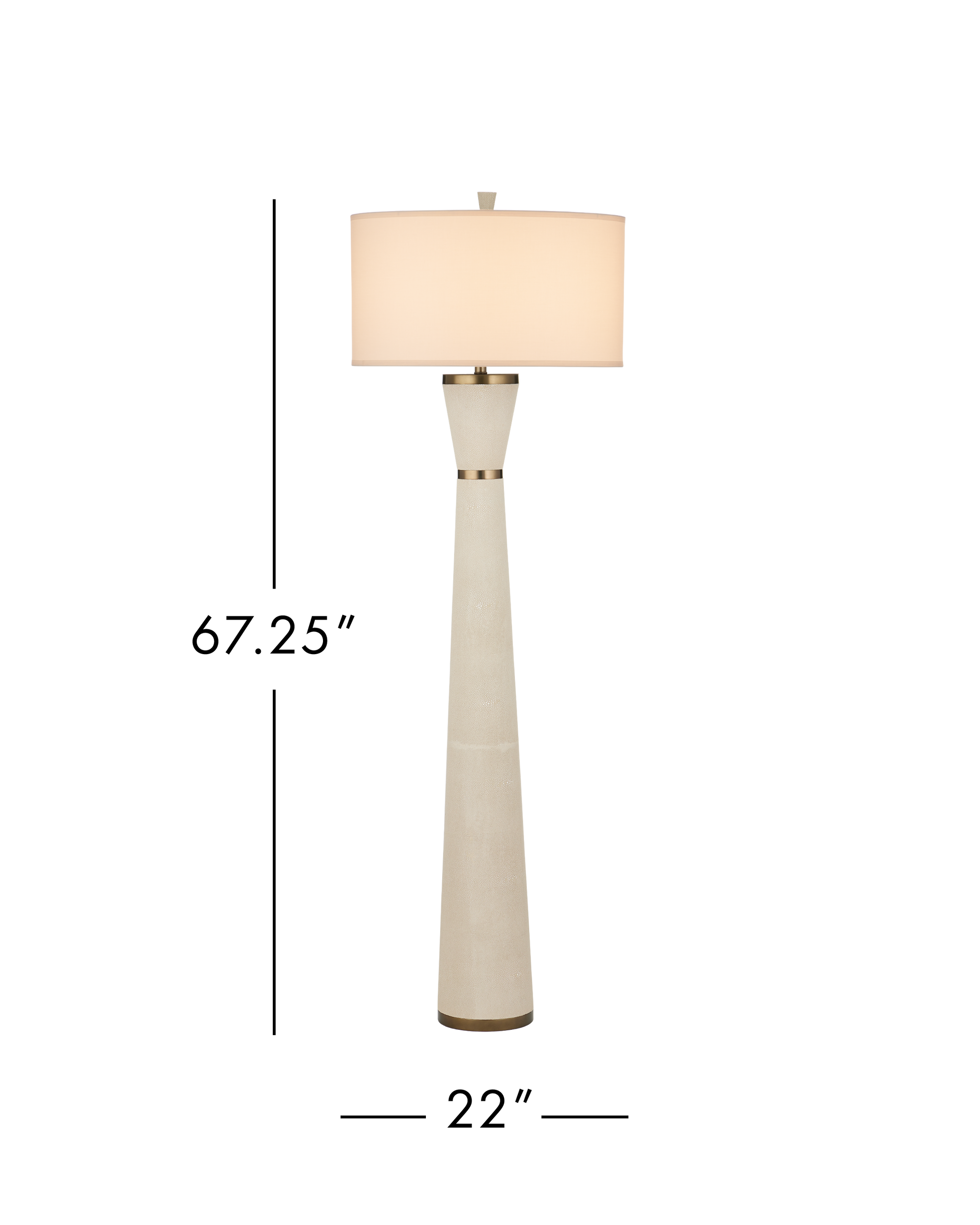 Currey & Company Galuchat Hourglass Floor Lamp