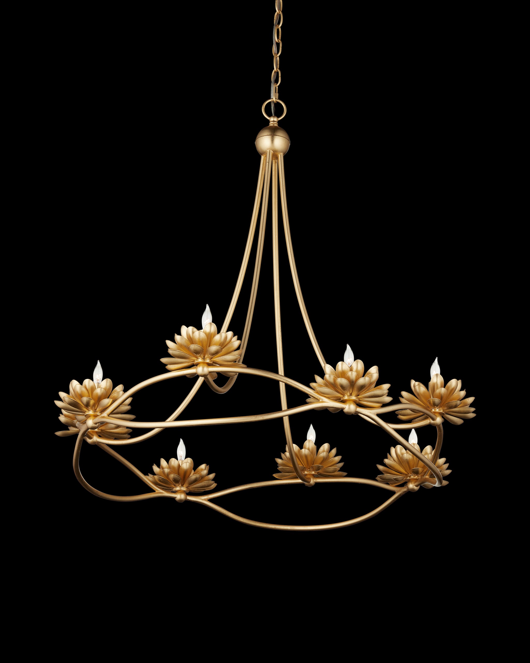 Currey & Company Cyrene Gold Chandelier