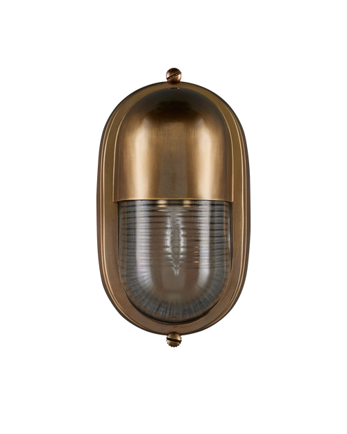 Currey & Company Maritime Brass Outdoor Wall Sconce