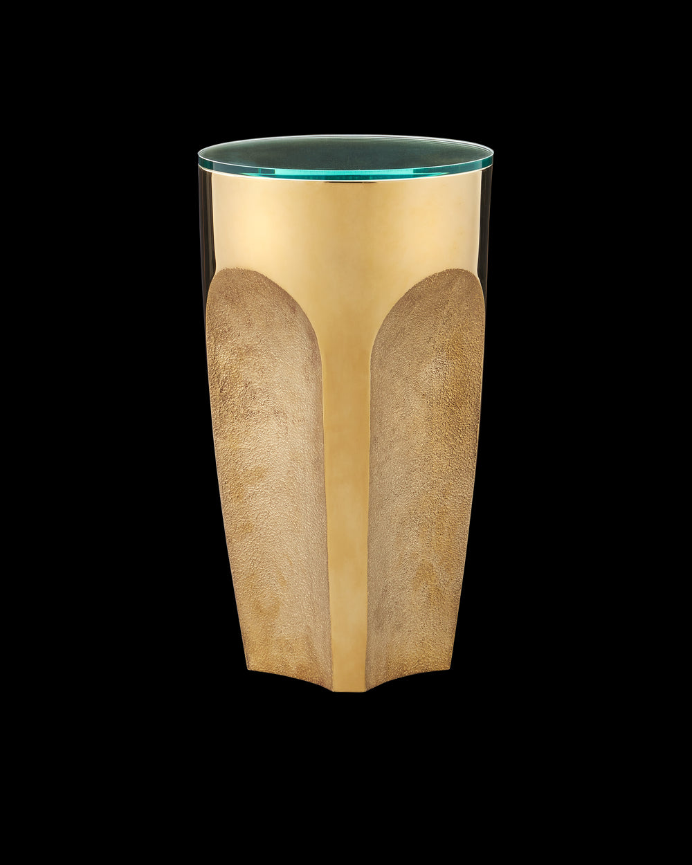 Currey & Company Lemy Brass Drinks Table