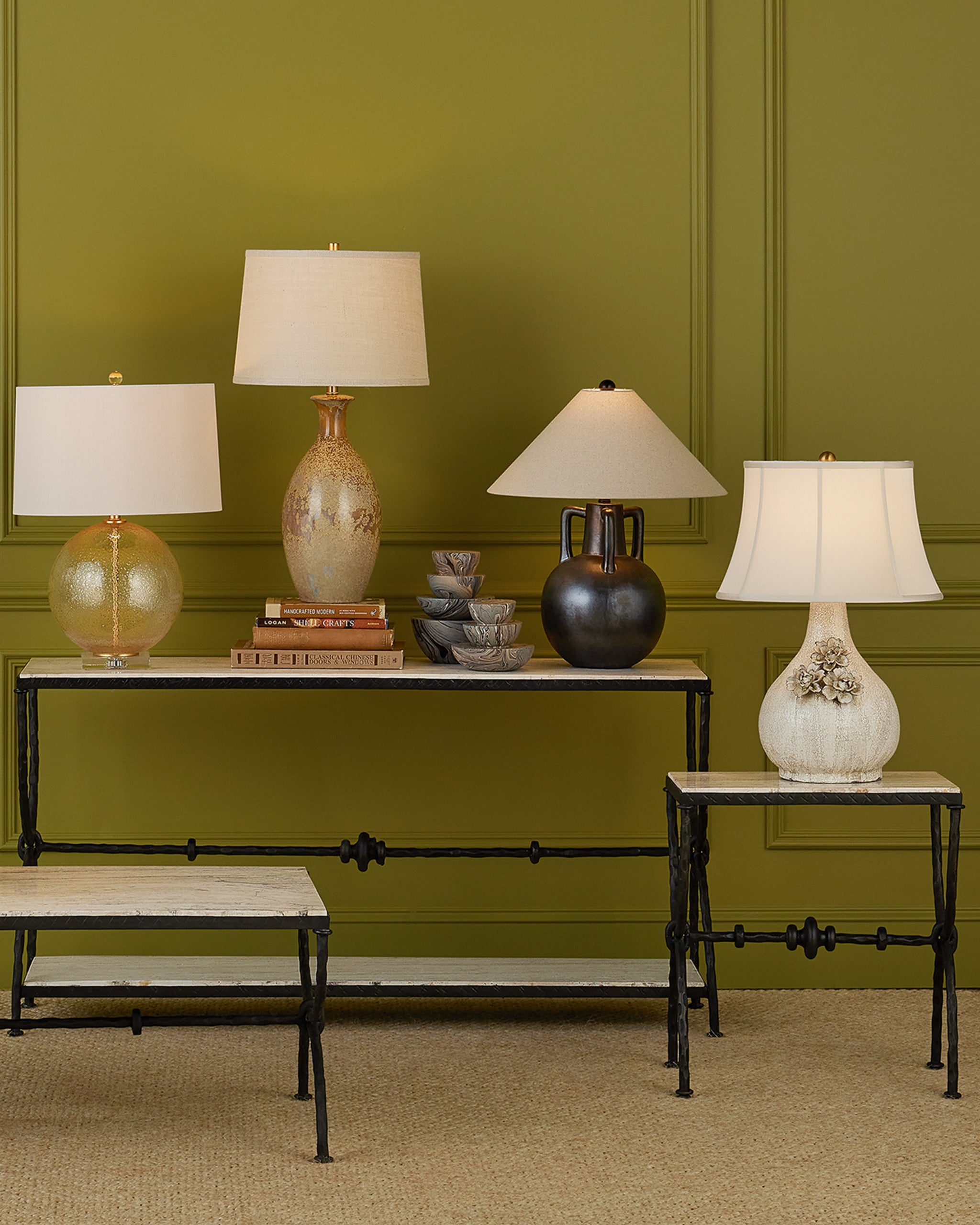 Currey & Company Attar White Table Lamp