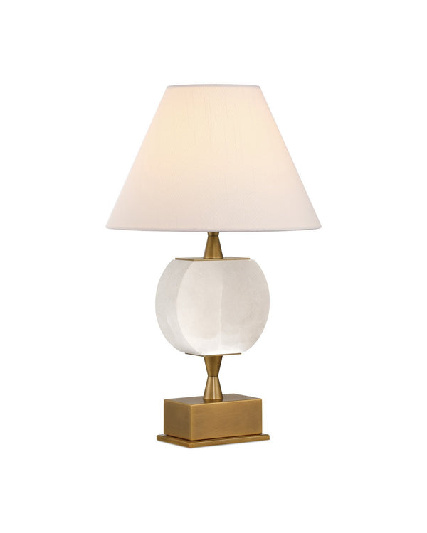 Currey & Company Meandro White Cordless Table Lamp