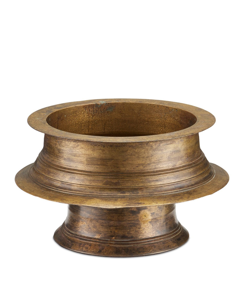 Currey & Company Tanjore 12" Antique Brass Ritual Bowl