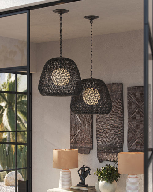 Currey & Company Osbert Black Pendant