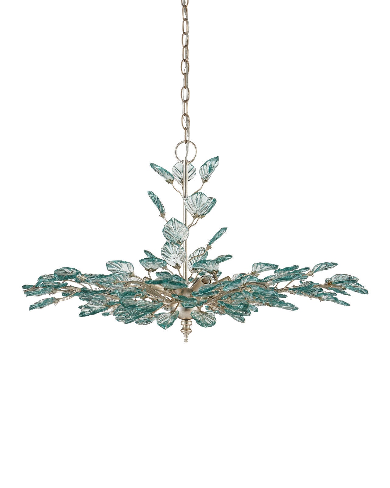 Currey & Company 36" Baobab Medium Silver 8 Light Chandelier