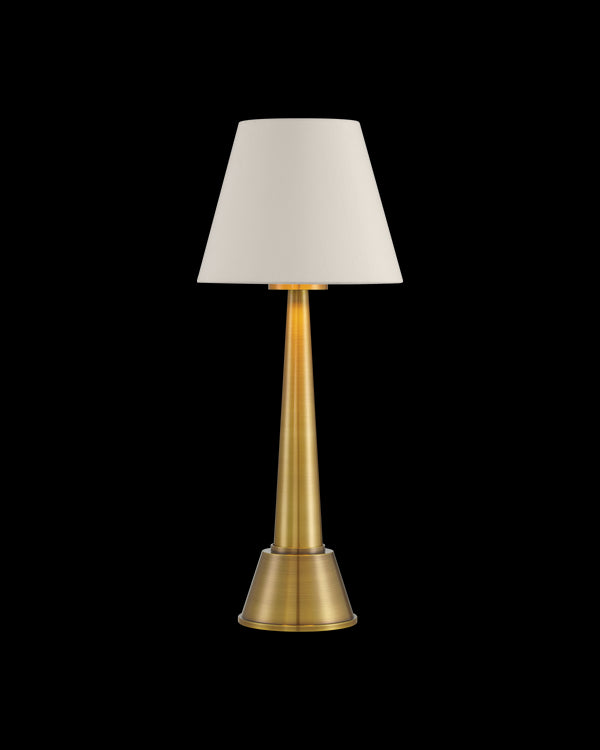 Currey & Company Saunter Brass Cordless Table Lamp