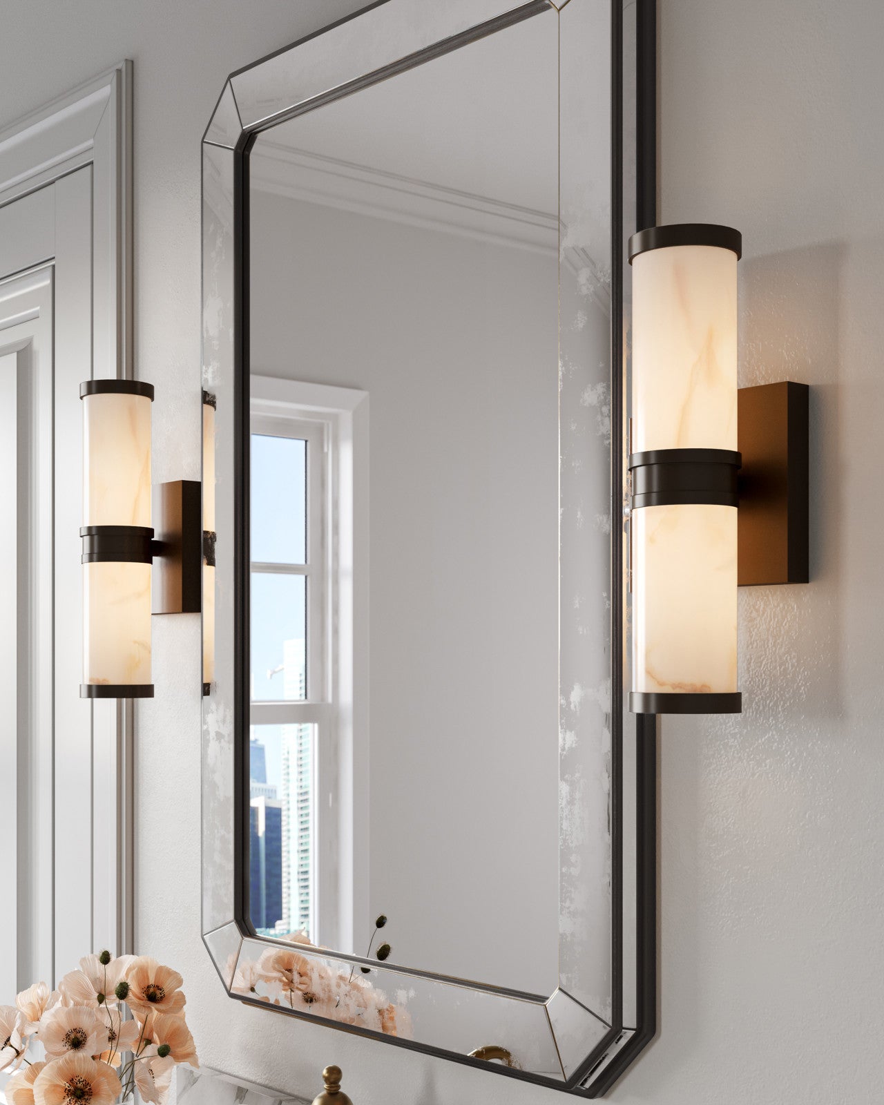 Currey & Company Brenham Small Bronze 1 Light Wall Sconce