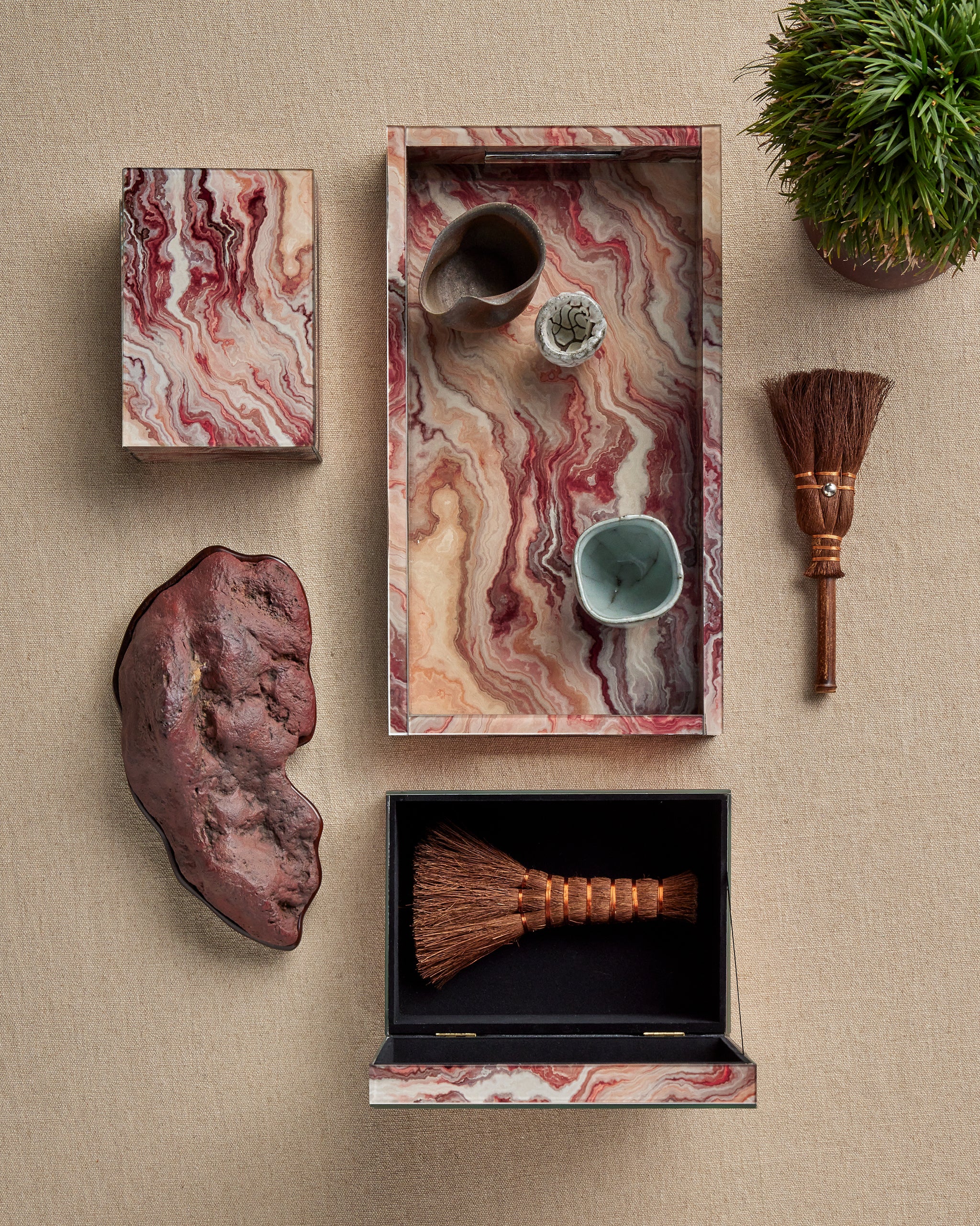 Currey & Company Interstellar Red Tray