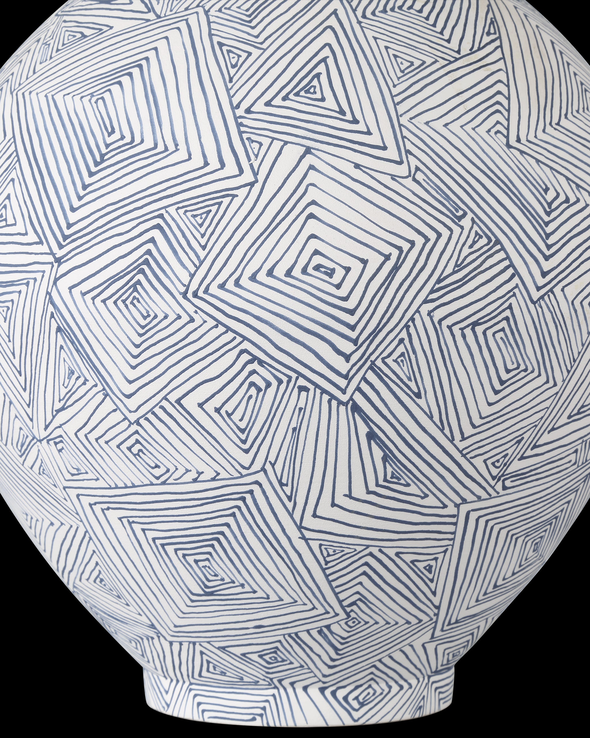 Currey & Company Blue Zag Medium Vase