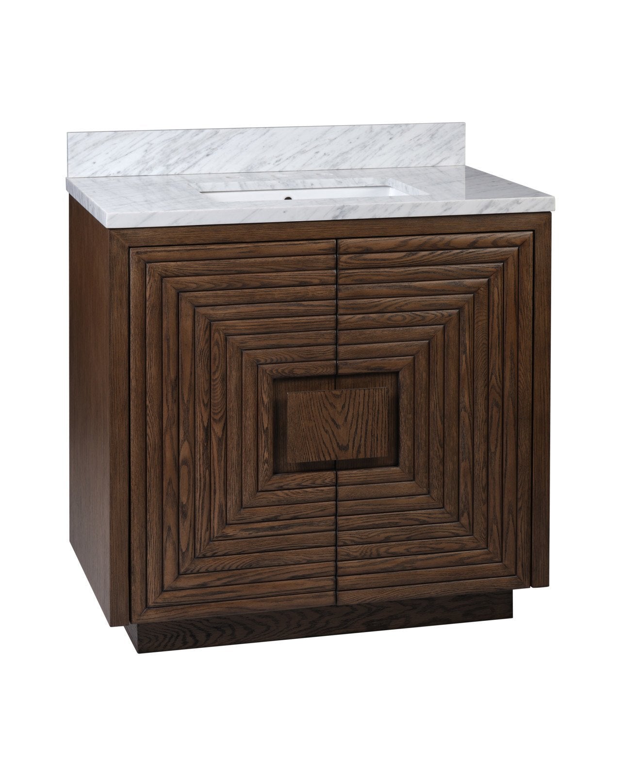 Currey & Company Morombe 36" Cocoa Marble Vanity With Rectangular Undermount Sink