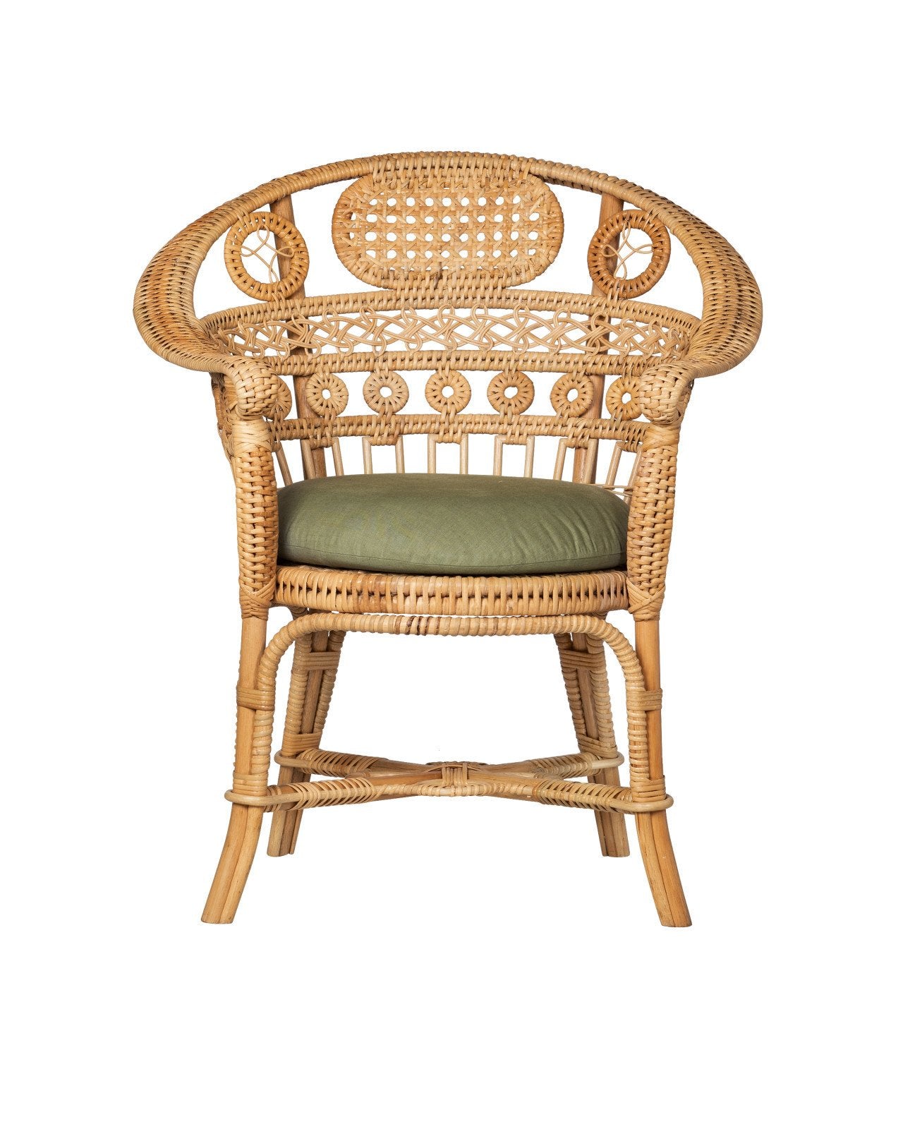 Currey And Company Eugenie 30 1/4" Wide Natural Rattan Armchair