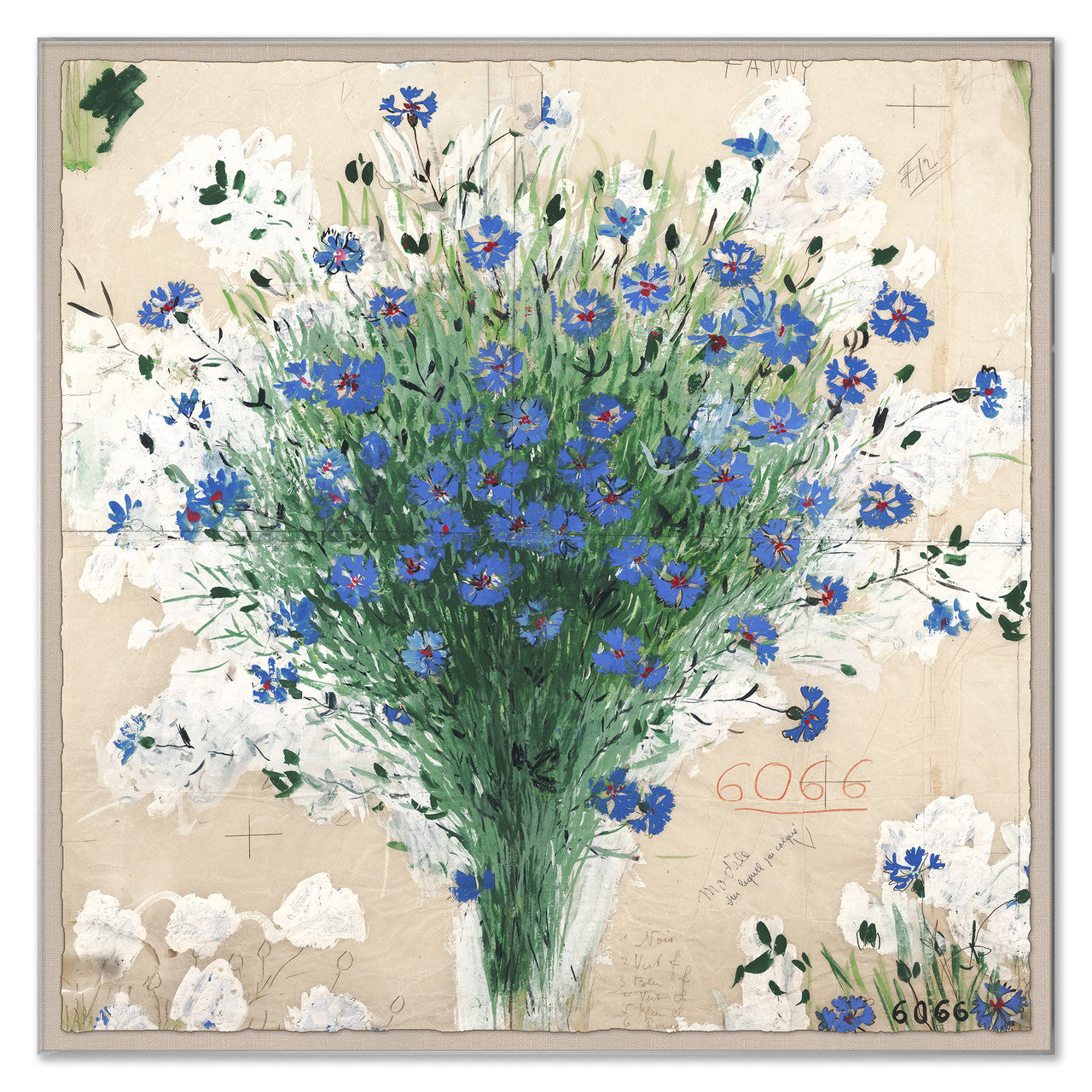 Paule Marrot Bouquet de Bleuets Art