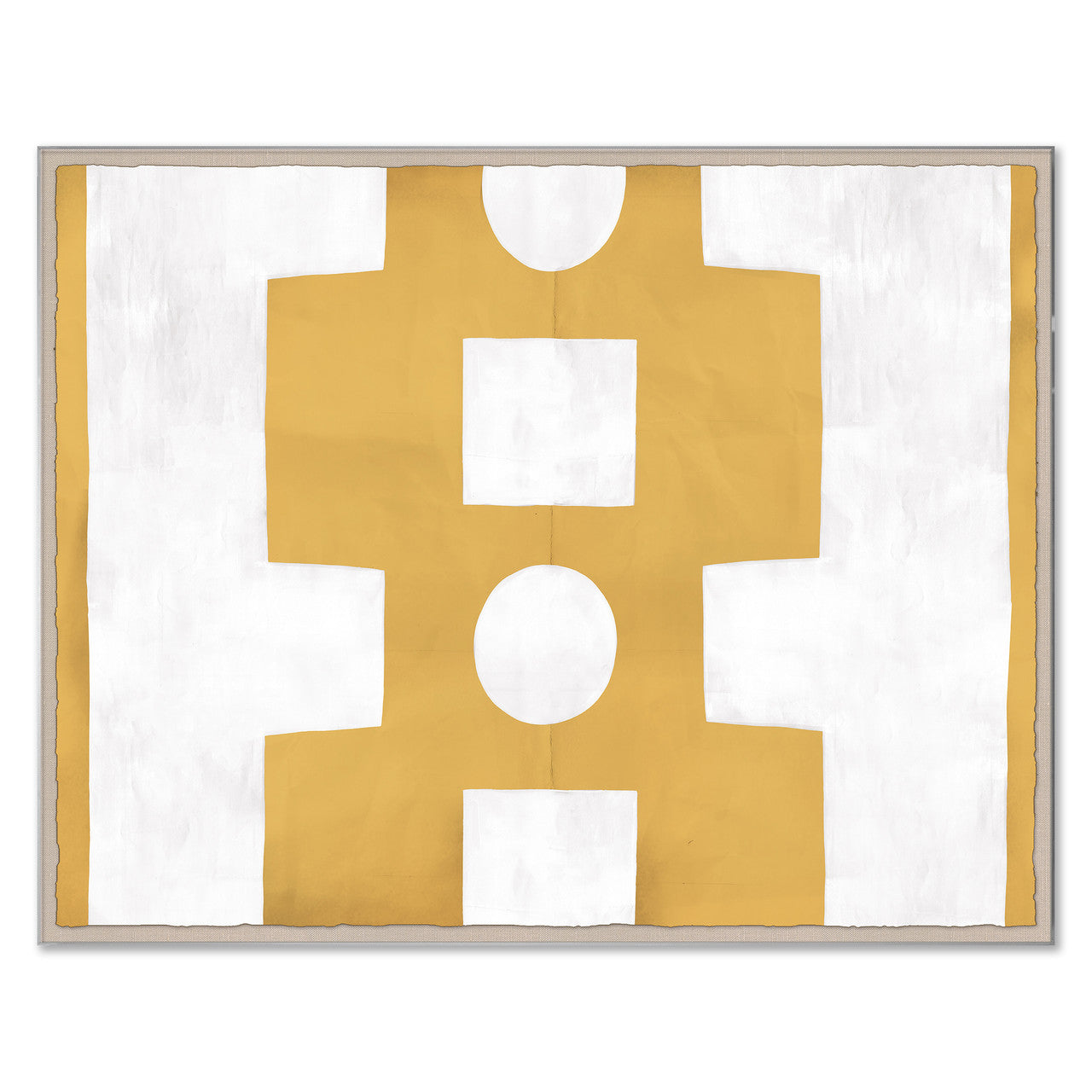 Paule Marrot Yellow and White Abstract Art