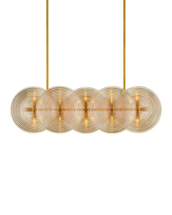 Currey & Company Whirlwind Rectangular Chandelier